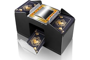 ARTISHION Upgraded Automatic Card Shuffler 1-4 Deck, Lower Noise Poker Shuffler Machine with Rubber Silencer, Casino Card Electric Shuffler, Playing Card Shuffler for UNO, Phase 10, Poker,Skip Bo Card Games