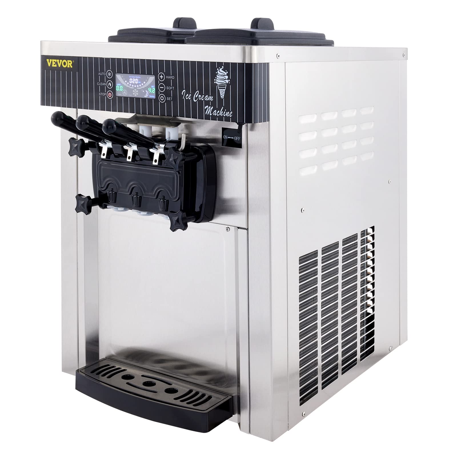 Photo 1 of (4/12/2026 ***FINAL SALE/NO RETURN, SOLD AS PARTS***)
VEVOR Commercial Ice Cream Machine 5.3 to 7.4Gal per Hour Soft Serve with LED Display Auto Clean 3 Flavors Perfect for Restaurants Snack Bar, 2200W, Sliver