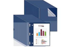 HAUTOCO 30 Pack Plastic Report Covers with 3-Prong Fasteners Clear Front Presentation Folders Resume Folders for 8.5x11 Lette
