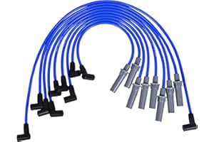 RLP Silicone Spark Plug Wires Set 8.0mm Blue Compatible with Dodge B1500 2500 3500 D150 250 350 Dakota Durango Ram 1500 2500 3500 Van V8 5.2L/5.9L Replace 4728038AD 4728038AE-Pack of 9