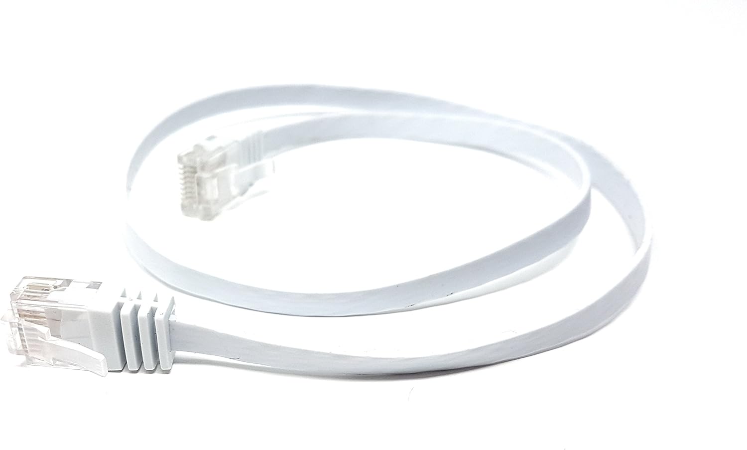 MainCore 50cm Long Flat White CAT.6 / CAT6 RJ45 Ethernet Gigabit Lan Network Cable / 10/100/1000Mbit/s | Patch | UTP cord lead - Image 5