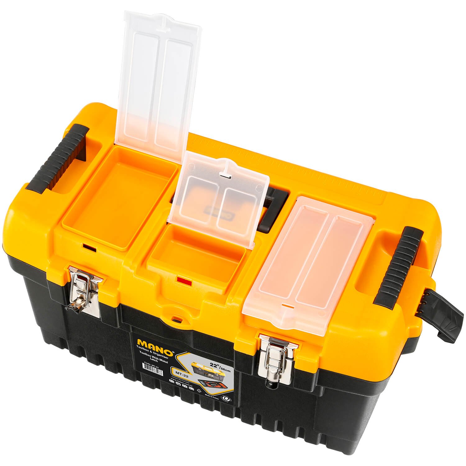 Mano MG 22inch Trade Quality Toolbox with Full Metal Hinge Rod Plus