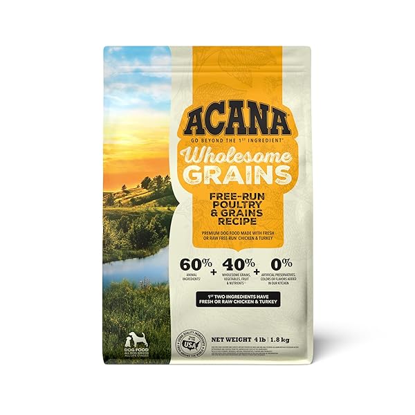 ACANA WHOLESOME GRAINS DRY DOG FOOD FREE-RUN POULTRY...