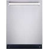 24 in. Lumin Coll Built-In Top Control Tall Tub Dishwasher, Stainless Steel | Cosmo COS-DIS6502 Built-In Design, Fingerprint Resistant, Heated Dry Function, Advanced Sanitize Technology, Three Racks