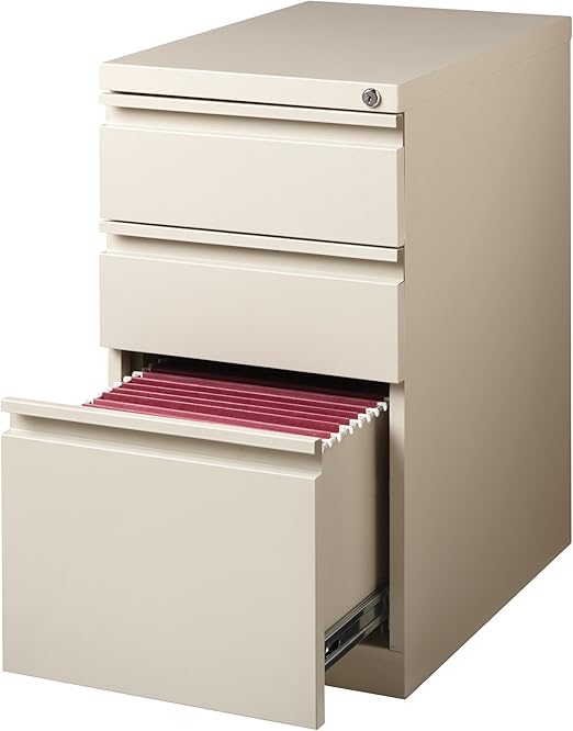 3 Drawers 2 Storage 1 File Office Dimensions Commercial Grade 20 Deep Mobile Pedestal File Cabinet Putty Hirsh Industries 20409 Mobile File Cabinets