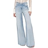L'AGENCE Women's Beau T-Seam Wide Leg Jeans