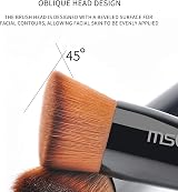MSQ Makeup Flat Top Kabuki Foundation Brush - Vegan Stippling Blending view 5