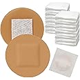 200 Spot Bandages - Small Sheer Plastic Adhesive Dot With Non-Stick Pad - Sterile Tiny Round 7/8" for Small Wounds, Pimples, Vaccination and Blisters on Face, Hands and Arms