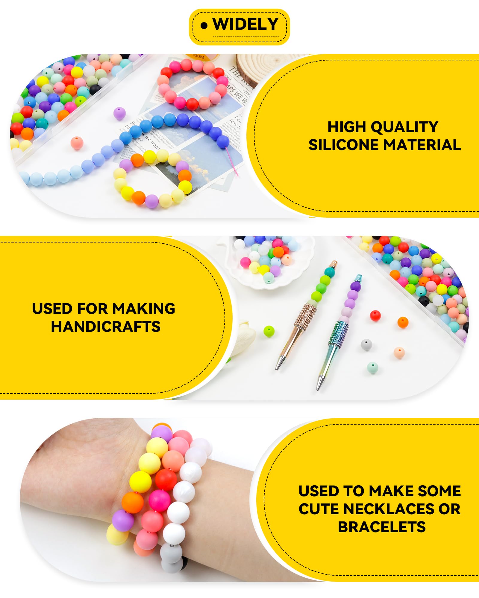 180PCS FIVEIZERO Silicone Beads – 30 Colors 12mm Round Rubber Beads Bulk for DIY Crafts, Keychain Accessories & Jewelry Making