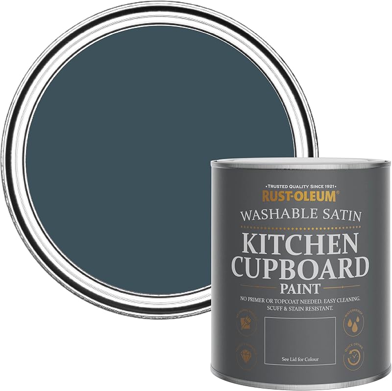 Rust-Oleum Evening Blue Satin Kitchen Cabinet Paint 750ml Scrubbable