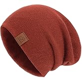 jaxmonoy Slouchy Knit Beanies Winter Hats for Women Men Soft Warm Reversible Slouch Cuffed Skull Knitted Beanie Cap