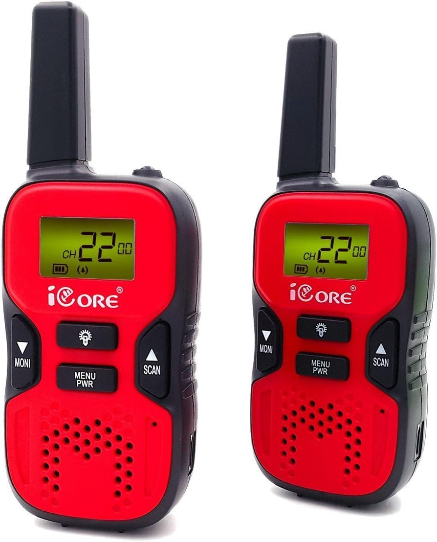 iCore Walkie Talkie for Kids, Children Durable Long Range Outdoor Activity 2 Way Radio Kids Toys, Outdoor Long Distance Range Walkie Talkie Biking Hiking, Gadgets Gift for Ages 4 - 12