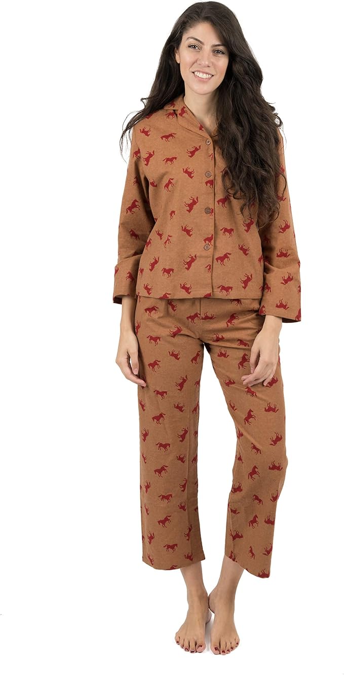 Leveret Womens Flannel Pajamas 2 Piece Christmas Pajama Set Size X