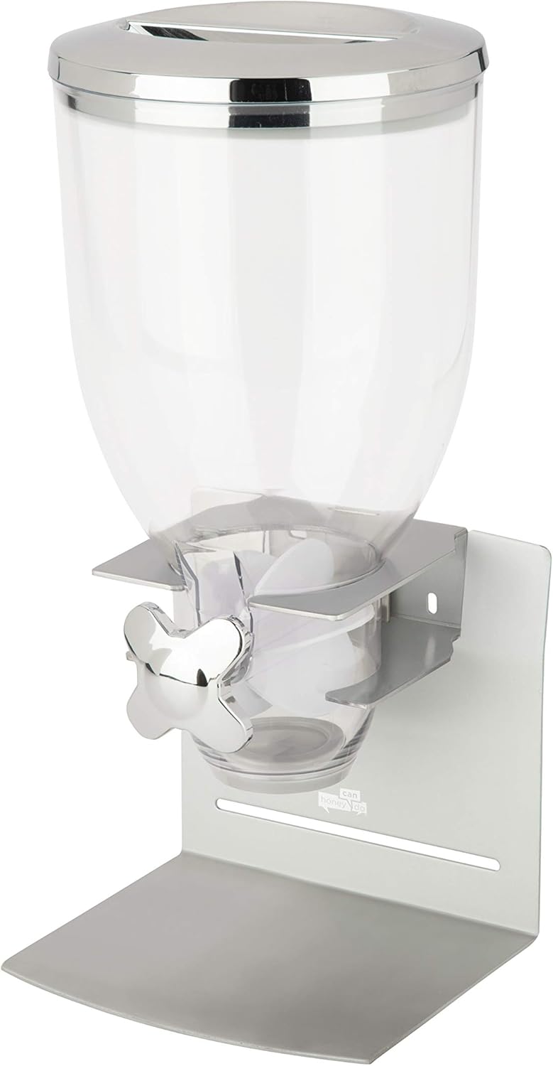 Zevro Indispensable Professional Dry Food Dispenser, Single Control, Stainless Steel, Silver: Food Dispenser Pro: Kitchen & Dining