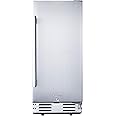 Kalamera 15 inch Stainless Steel Beverage Refrigerator, Under Counter Beverage Cooler for 104 Cans with 32-41℉ Temperature Ra