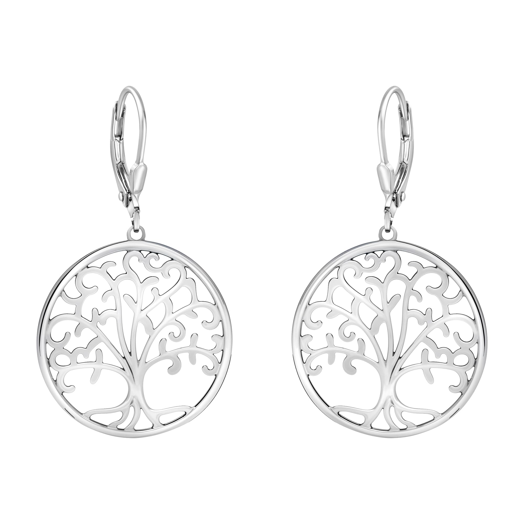 SOFIA MILANI - Women's Earrings 925 Silver - Tree of Life Dangle Earrings - 20788