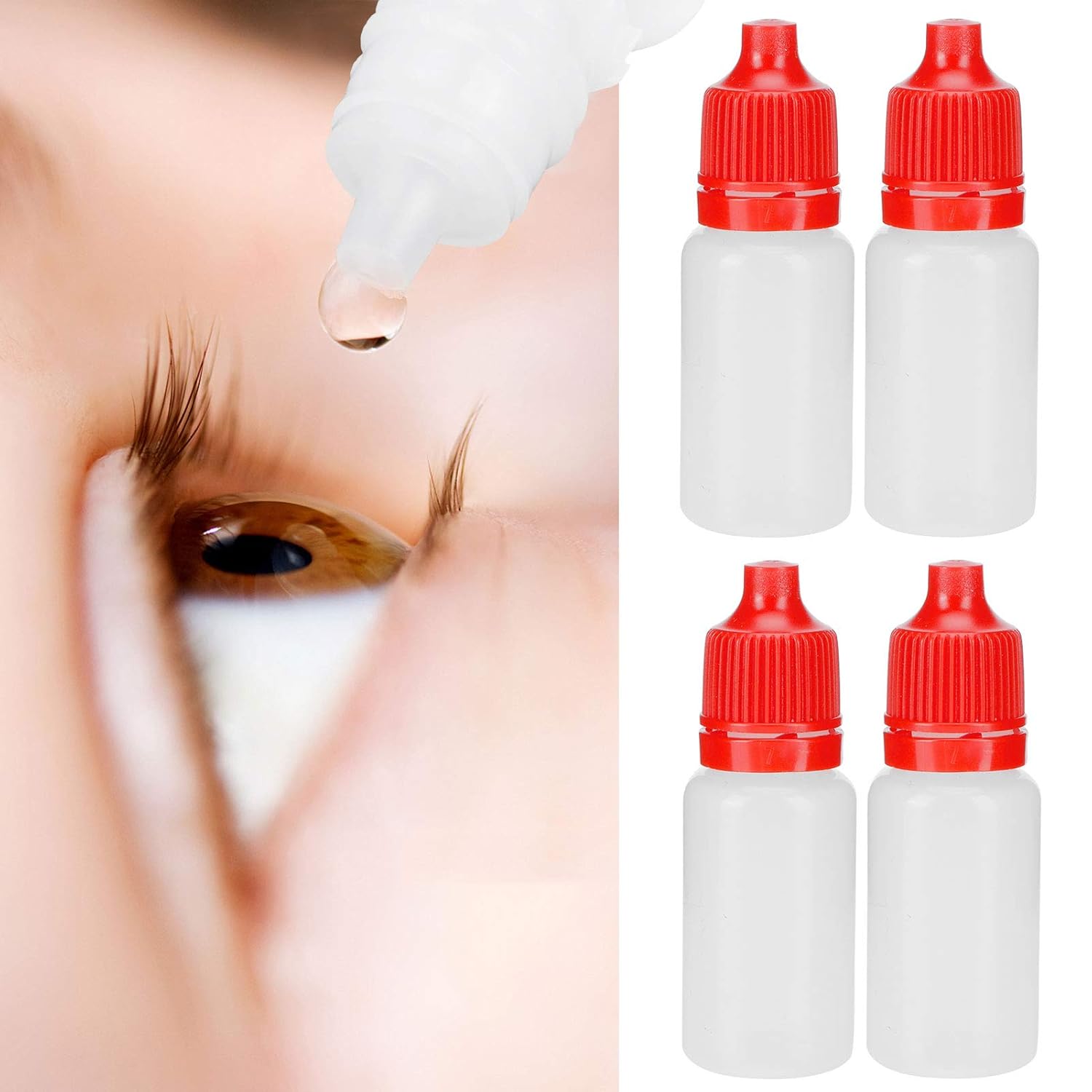Drop Bottle, Eye Drops Bottle, Refillable 10ml 50Pcs for Home Durable