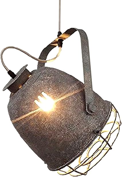 Amazon Baycheer ペンダントライト レトロ インダストリアル おしゃれ カフェ インテリア照明 天井照明 Led デザイン シーリングライト 工業系 E26金口 110v 食卓 キッチン カウンター用 Hl 鉄製 1灯 グレー 無 電球 Baycheer ペンダントライト