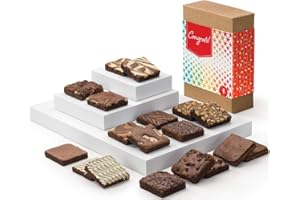 Fairytale Brownies Congratulations Eighteen Individually Wrapped Gourmet Chocolate Food Gift Basket for New Home Anniversary New Baby and More - 3 Inch Square Full-Size Brownies - 18 Pieces - Item CG118