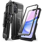 SUPCASE for Samsung Galaxy A16 5G Case with Screen Protector, Black | Built-in Kickstand, Rotating Belt Clip, Full-Body Heavy Duty Rugged Shockproof, Military-Grade Protection, Unicorn Beetle Pro
