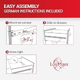 LouMaxx Drawer Runners 17mm Groove 310mm 4 Pack - Ball Bearing Slides view 7
