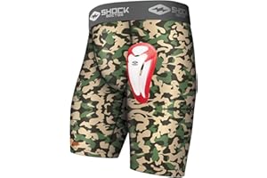 Shock Doctor Unisex-Adult 221 Boy's Compression ShortsCore Compression Short with Bio-Flex Cup
