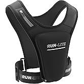Running Vest with Phone Holder & Waterproof Pouch – Adjustable Belt Fits 28"–44" Chest – Reflective Gear with 2 Shoulder Pockets for Keys, Gels, Phones up to 6.8” (Unisex Adult)