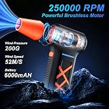 WHATOOK Electric Air Duster 250000 RPM Cordless Mini Blower 3 Speed 270 Min view 3