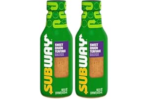 Sweet Onion Teriyaki Sub Sauce Bundle. Includes (2) Bottles of Subway Sweet Onion Teriyaki Sub Sauce (473 ml per) with Water 