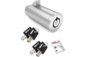 Naissian Universal Vending Machine Lock with Keys Aliked,Tubular Cylinder Lock Compatible for Pepsi,Coke Machine, Snack Machine Coffee Maker, 32MM，Pack of 1, 4 Keys Aliked