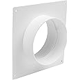 HVAC OV 4" inch Plastic Straight or Flexible Pipe Flange for Extraction Fans, Heating and Cooling Duct Connection. Round Duct Connector Flange