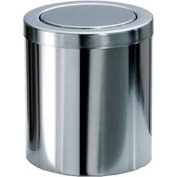 Amazon.com: DWBA Stainless Steel Round Extra Small Countertop Wastebasket Trash Can W/ Swing Lid Amazon.com: DWBA Stainless Steel Round Extra Small Countertop Wastebasket Trash Can W/ Swing Lid