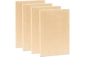 Dragon Drew Unfinished Wood Canvas Boards with 3/4” Cradle, Wood Panels for Crafting and Painting | 8”x12” | 4 Pack