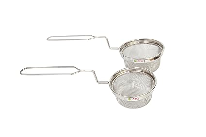 Hazel Stainless Steel Deep Fryer Combo Set of 2 Medium, Silver