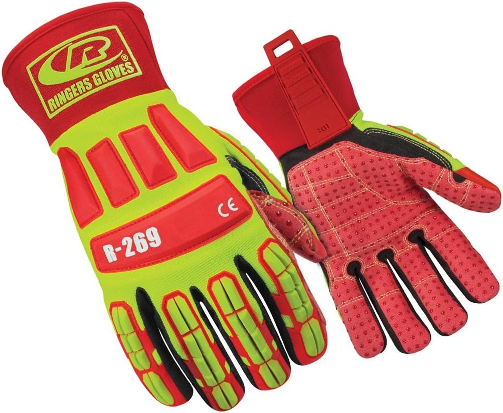 Ringers Gloves R269 Roughneck Cut5, Heavy Duty Impact Glove, TefLoc