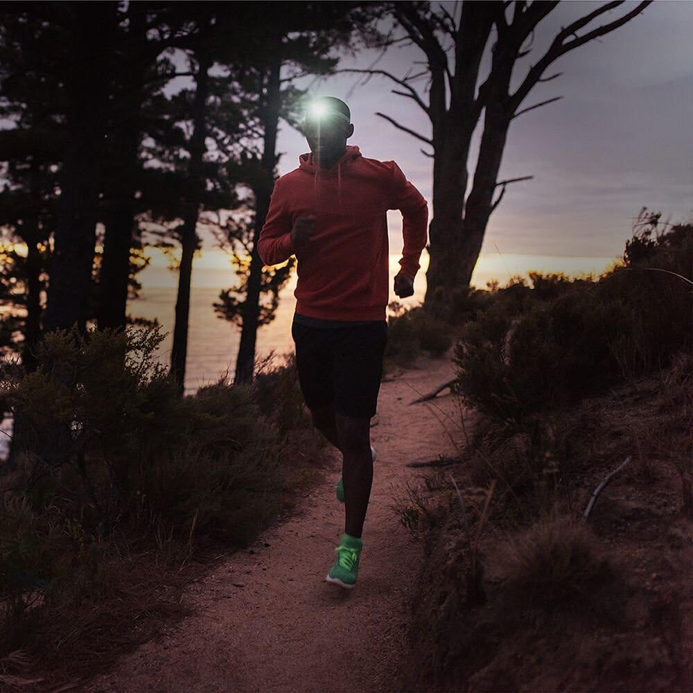 Ultra Bright CREE LED Headlamp - 160 Lumens, 5 Lighting Modes, White & Red LEDs, Adjustable Strap, IPX6 Water Resistant. Great For Running, Camping, Hiking & More. Batteries Included - - 