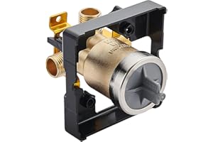 BFLEPATI R10000-UNBXHF Shower Valve Brass Body, Compatible with Delta 13/14/17 or 17T Series, Fits Faucet Most Single-Function, Dual-Function, or Dual-Function Thermostatic Trim Kits.