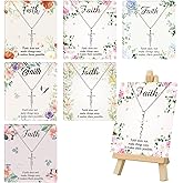 Landical Christian Cross Necklace Christmas Necklace for Women Religious Jewelry Gifts with Bible Verses Cards