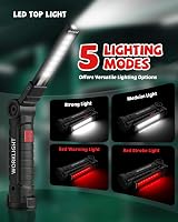 Coquimbo LED Work Light 2 Pack Rechargeable Magnetic Inspection Lamp Black view 8