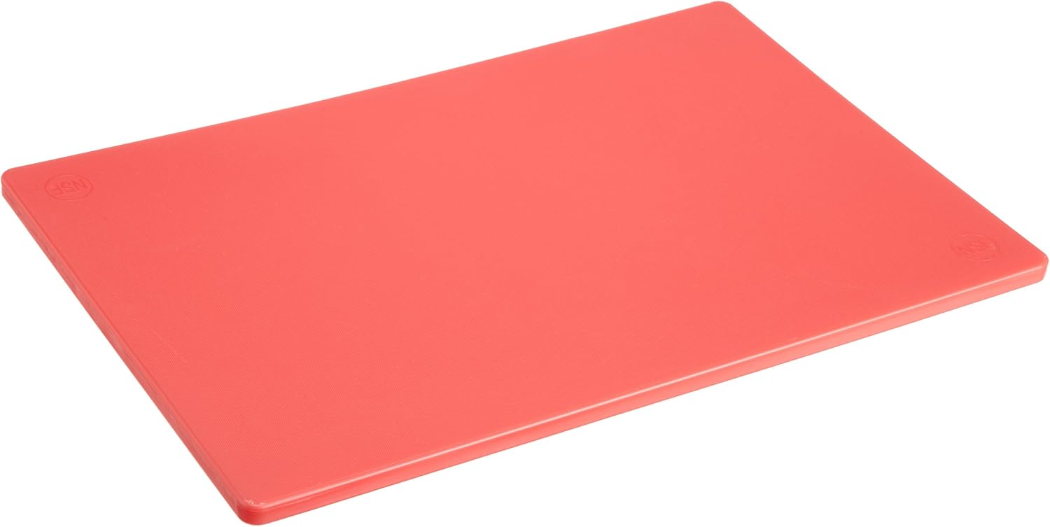Plastic Cutting Board 18x24 1/2" Thick Red, NSF Approved