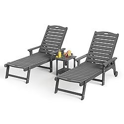 LUE BONA HDPS Chaise Lounge Chairs Set with