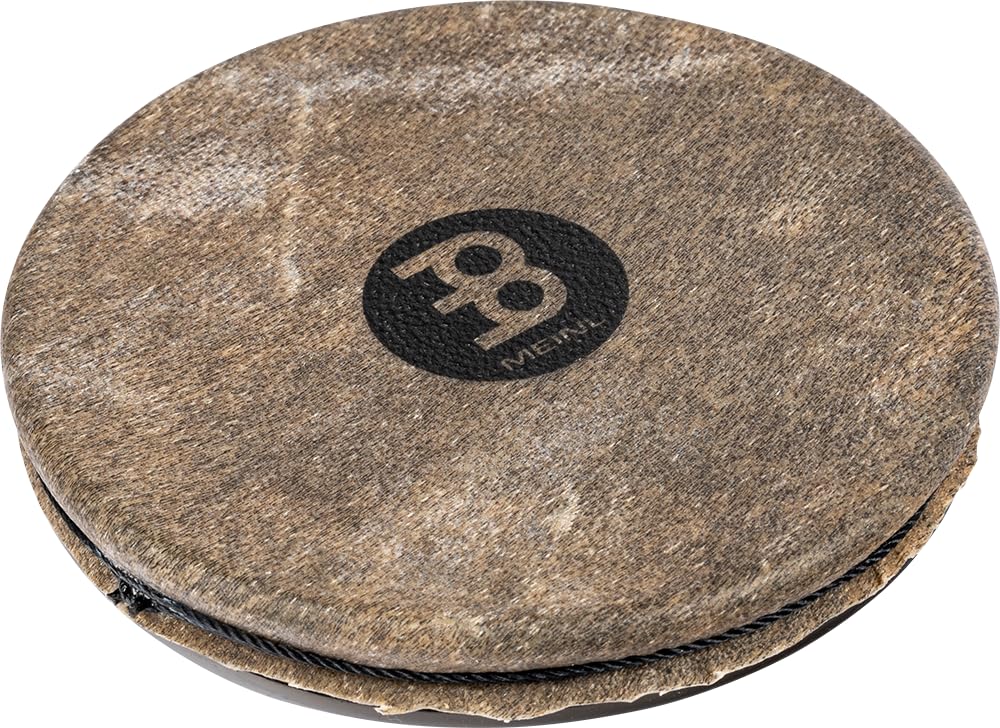 Meinl Percussion Headed Spark Shaker - Curved Shaker with Goat Skin for Adjustable Pitch - Musical Instrument - Steel, Black (SH18)