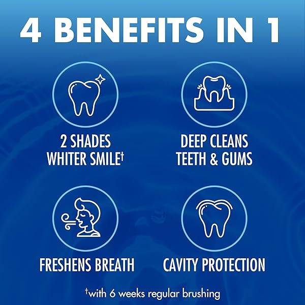 ARM & HAMMER ADVANCE WHITE TOOTHPASTE, CLEAN MINT FLAVOR, STAIN DEFENSE TECHNOLOGY, 6 OUNCE (PACK OF 4)