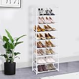 esonstyle 8 Tier Shoe Rack Tall Narrow 16-20 Pairs Space Saver Organiser view 2