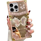 Changjia Glitter Kickstand Case for iPhone 16 Pro Max,Cute Luxury Bling Sparkly Butterfly with Foldable Stand Elegant Mirror Shockproof Protective Case for Women Girls for iPhone 16 Pro Max 6.9", Pink