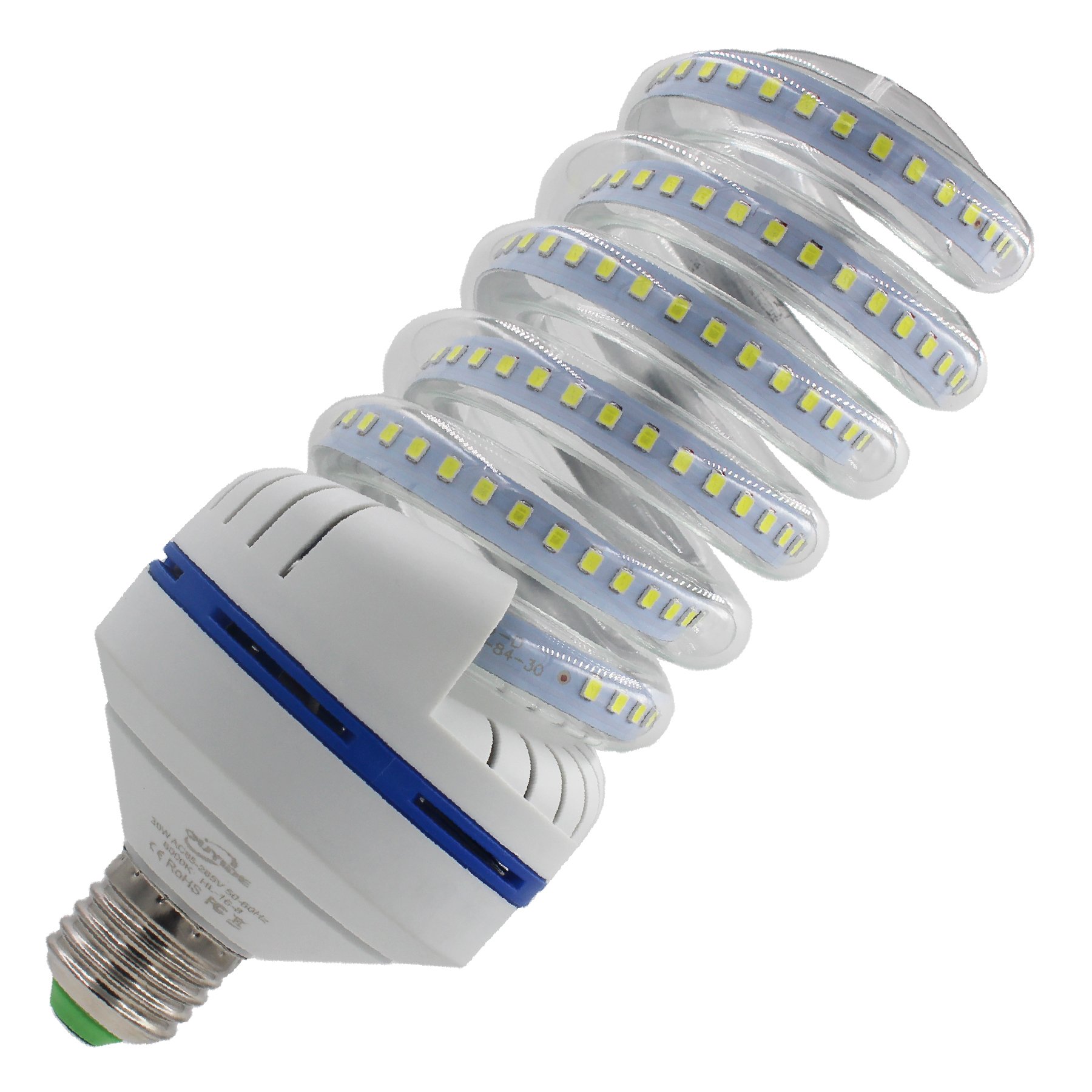 New 250 Watt Equivalent A25 Spiral LED 30W Daylight 6000K Corn Light