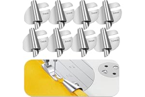 TIGARI Rolled Hem Presser Foot, Sewing Rolled Hemmer Foot, 8 Sizes Wide Rolled Hem Pressure Foot Sewing Machine Feet Hemming Machine Hand Sewing Machine Sewing Accessories