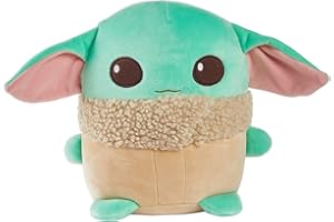 Mattel Star Wars Cuutopia Grogu Plush 10-inch Toy, Rounded Soft Pillow Doll Inspired by Star Wars The Mandalorian