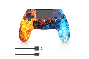 Bhqrjmv Wireless Game Controller for PS4, Customised Remote Gamepad Compatible with PlayStation 4/Pro/Slim with Dual Vibration/Motion Sensor/Audio Function/Touch Pad/Mini LED Indicator