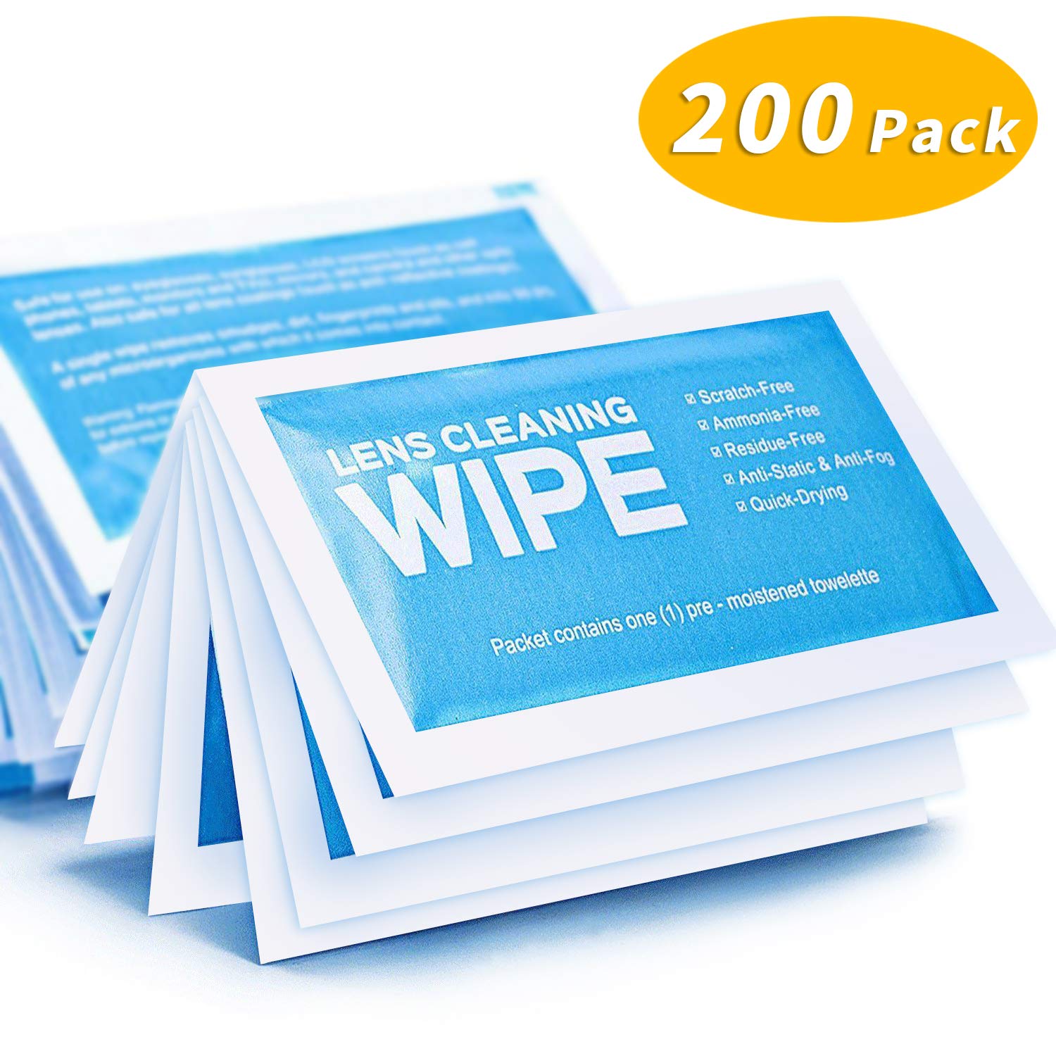 Computer Screen Wipes, 200 Monitor Wipes Premoistened Lens Cleaning